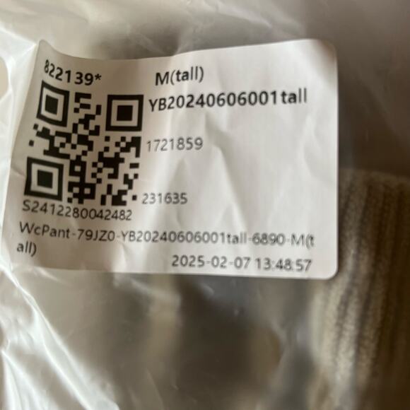 Halara High Waisted Side Pocket Straight Leg Mop Corduroy Pants Tan M - Picture 12 of 12